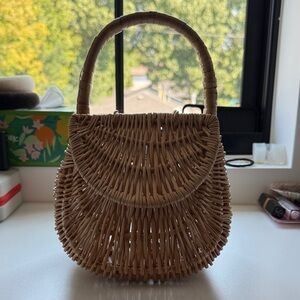 Reformation Natural Woven Clutch